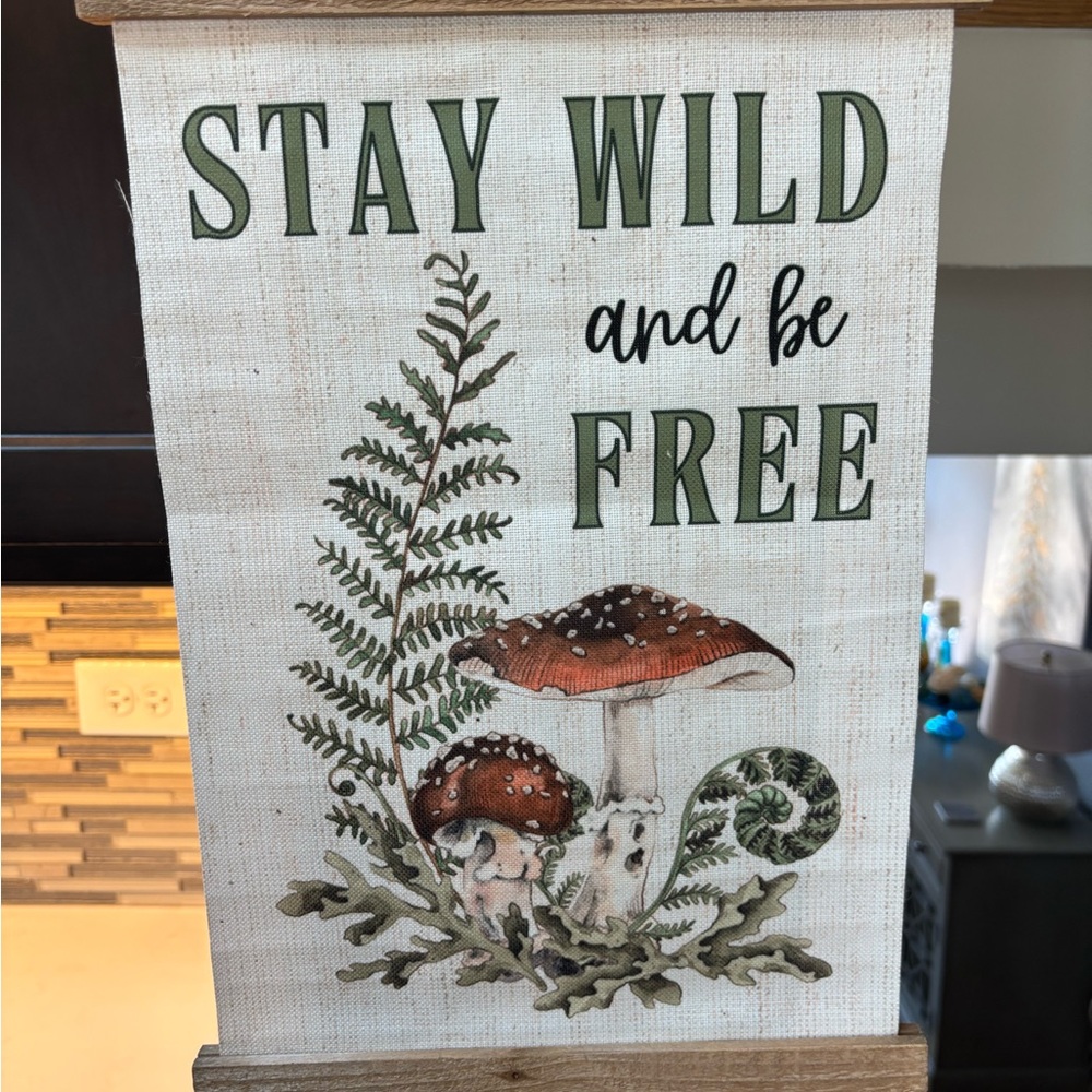 ❤️Stay Wild and Be Free Wall Hanging Decor! 🍄‍🟫